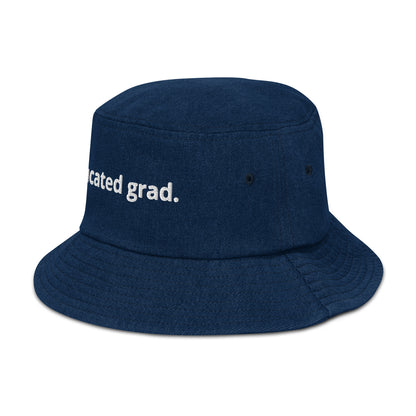 Educated Grad Bucket Hat - Dark Wash