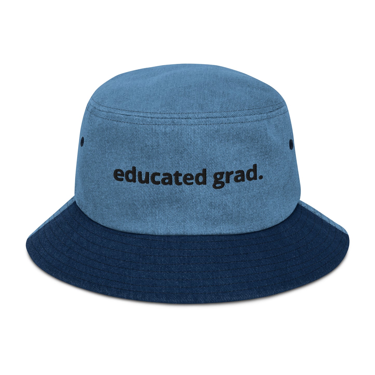 Educated Grad Bucket Hat - Denim Wash